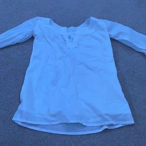 Cute button up white tshirt!